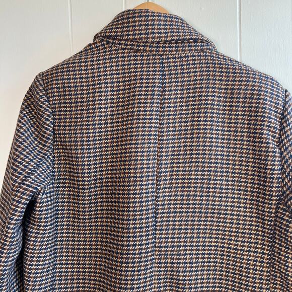 Old Navy Double Breasted Blazer in Brown Plaid sz Large - Picture 6 of 10